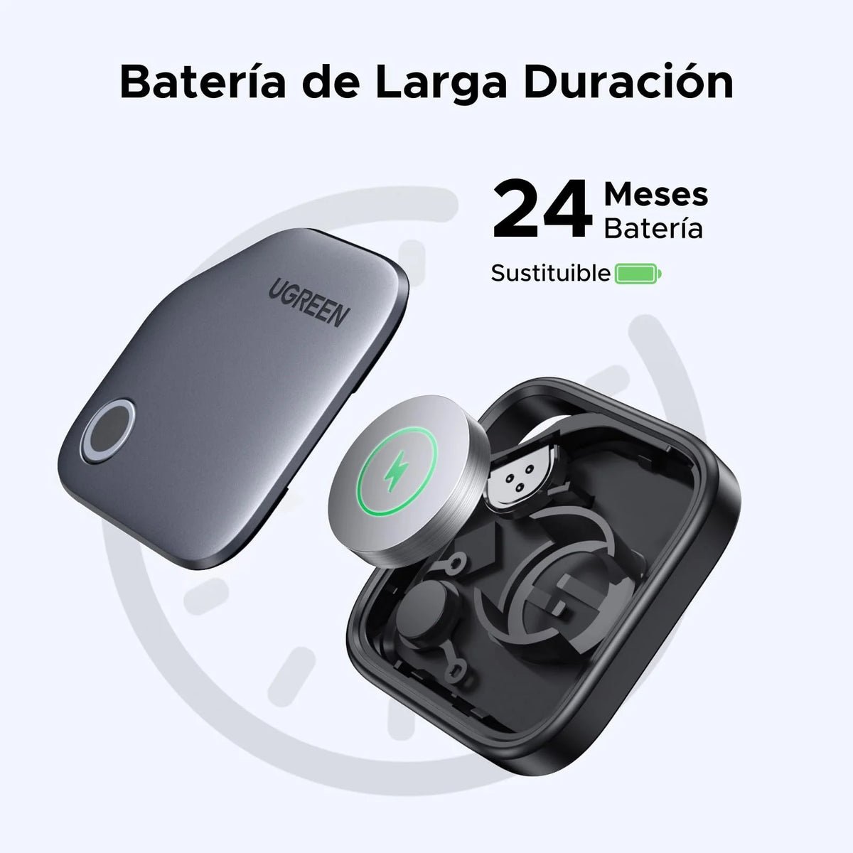 Localizador Inteligente UGREEN Tipo SmartTag con Pila – Rastreador Bluetooth para Objetos