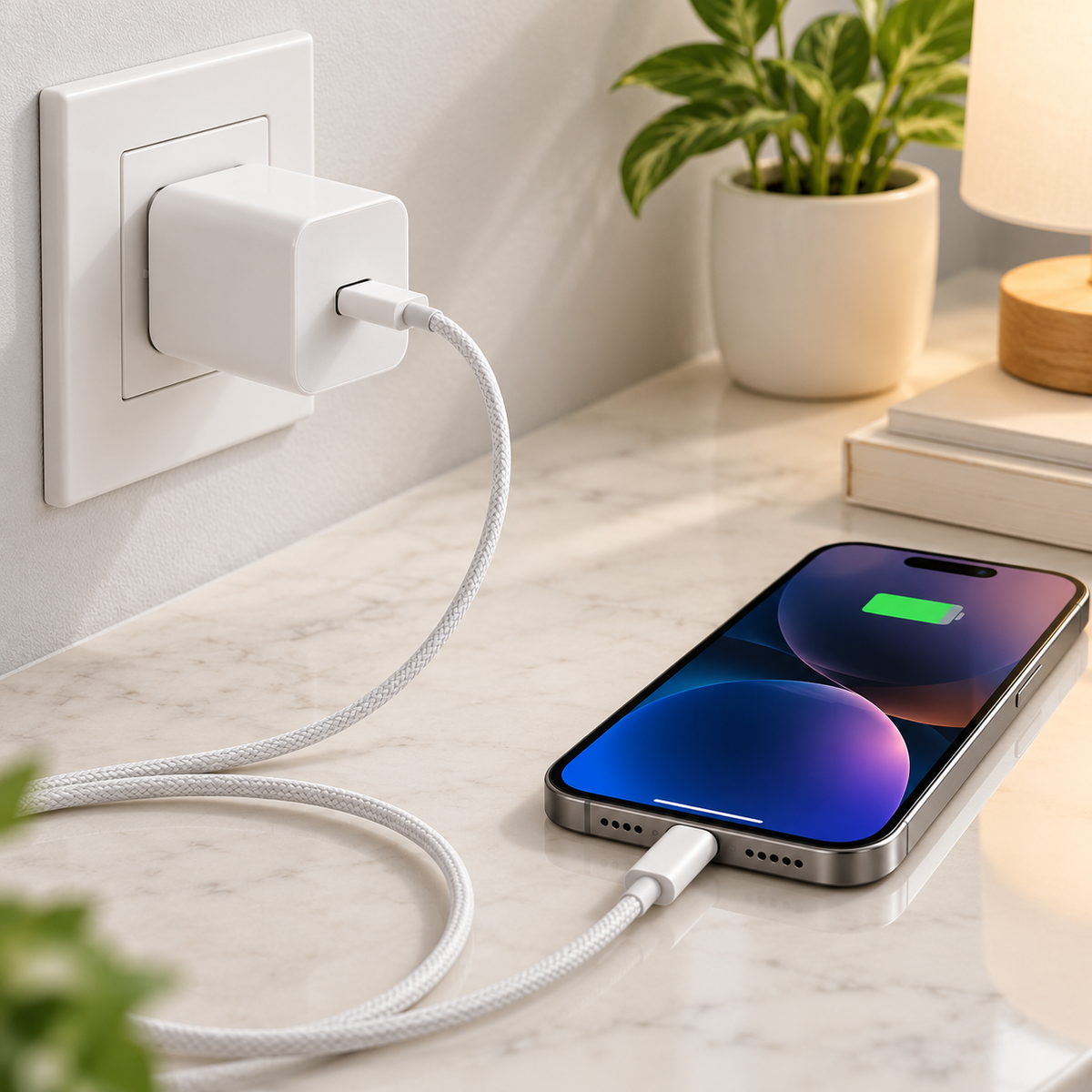 Cargador USB-C de 35W con Cable USB-C para iPhone 15 Pro Max