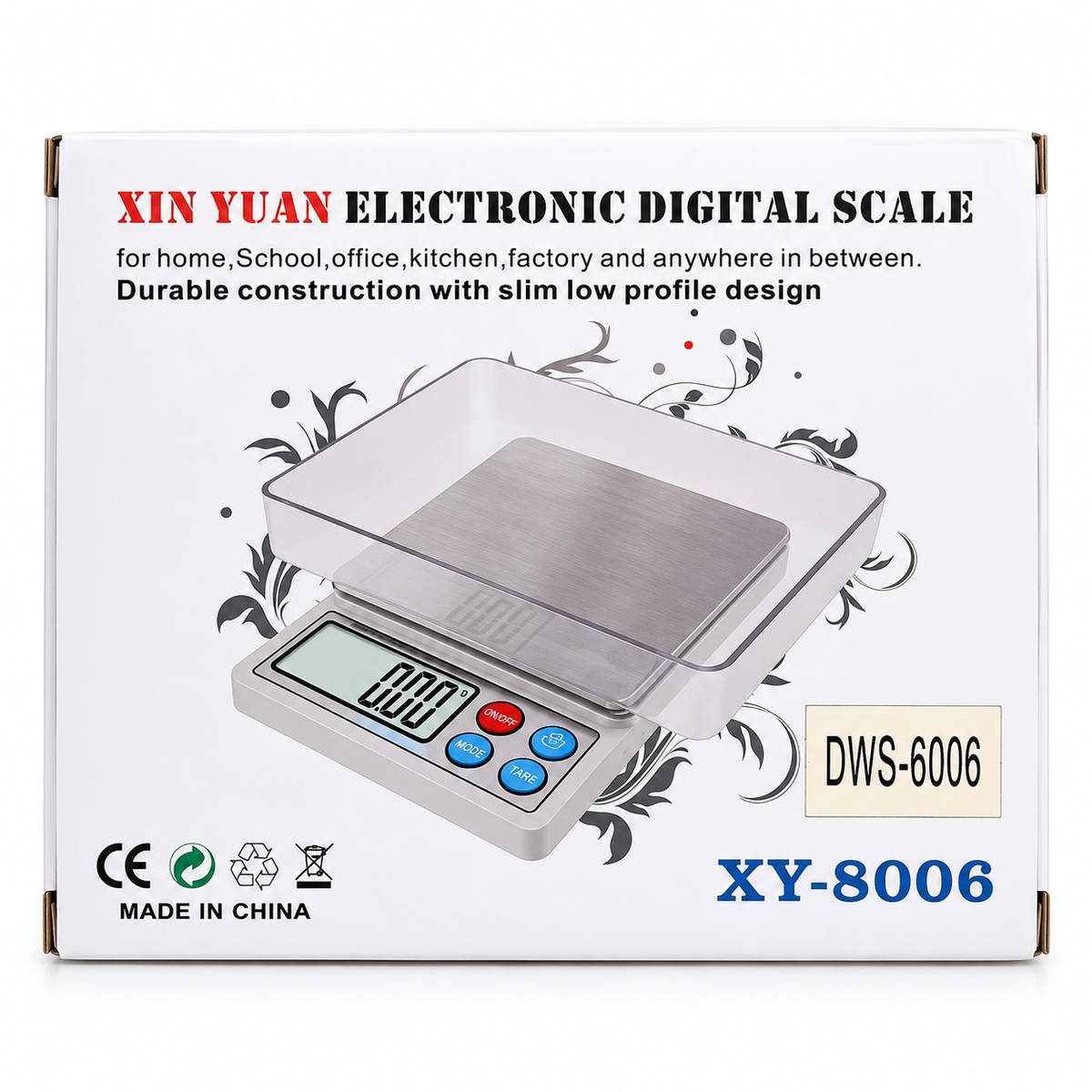 Gramera Digital de Precisión Xin Yuan XY-8006 con Bandeja y Pantalla LCD
