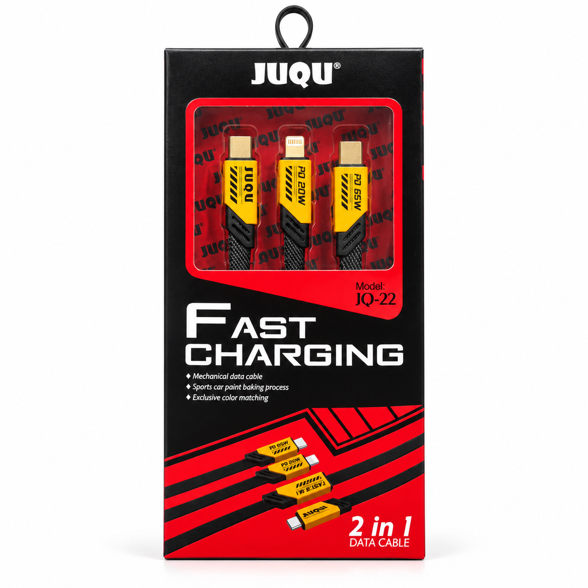 Cable de Carga Rápida JUQU 2 en 1 USB-C y Lightning – JQ-22