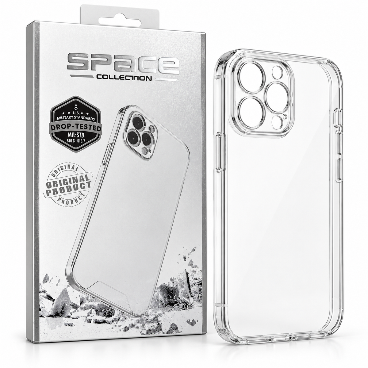 Funda Transparente Antigolpes para iPhone Space Collection – Varias Referencias