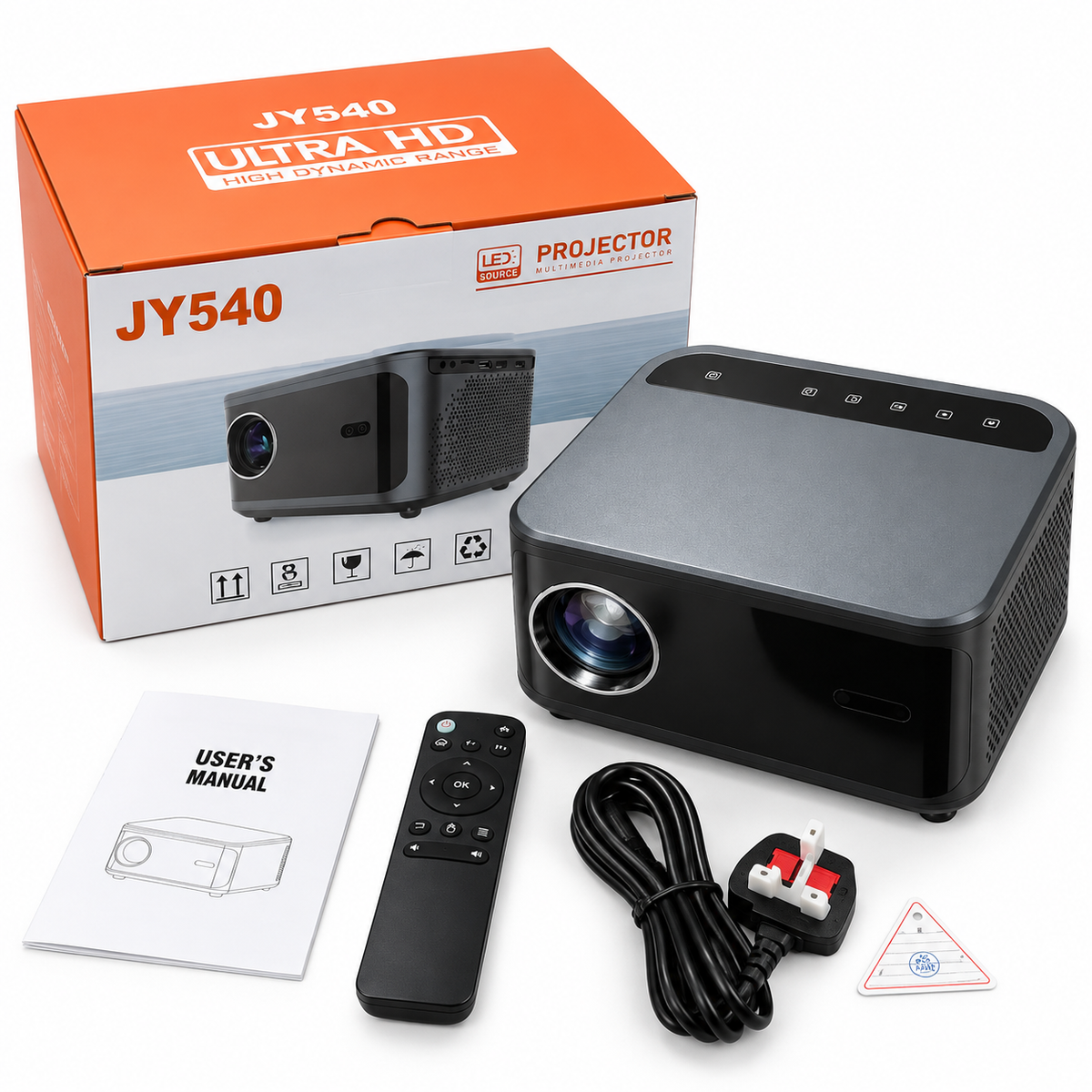 Proyector LED JY540 Ultra HD – Cine en Casa con Control Remoto