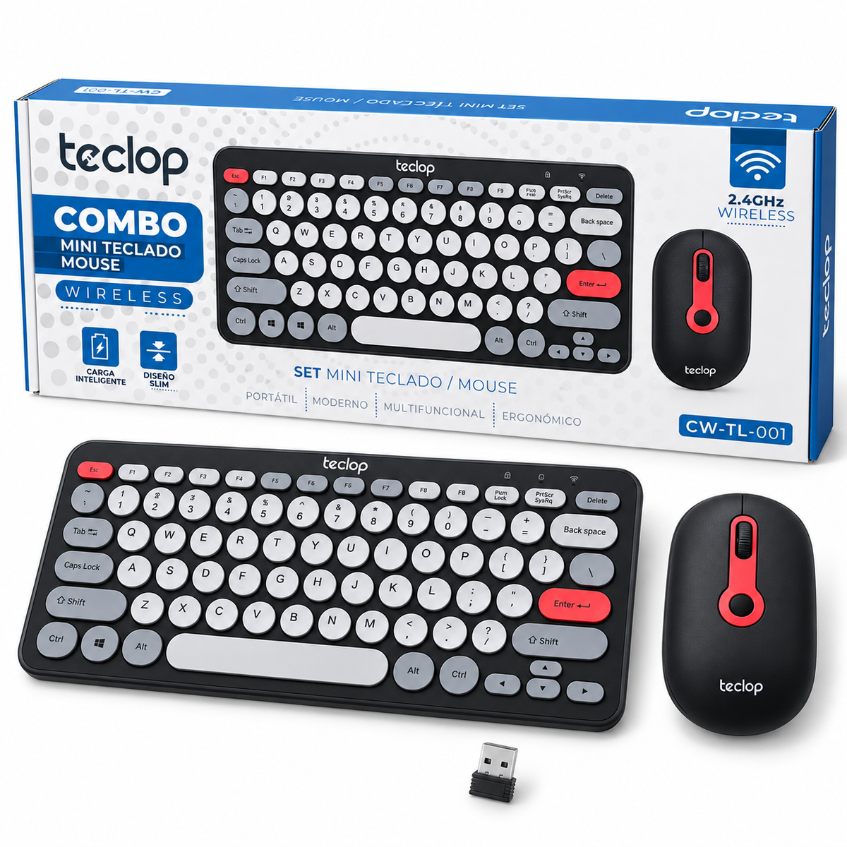 Combo Mini Teclado y Mouse Inalámbrico 2.4 GHz