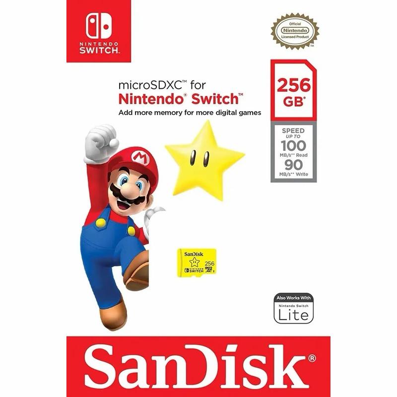 Memoria MicroSD SanDisk Nintendo Switch 256GB – 100 MB/s