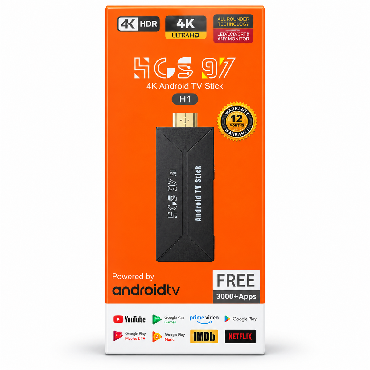 TV Stick H96 S97 H1 Android 4K Ultra HD HDMI – Convertidor Smart TV