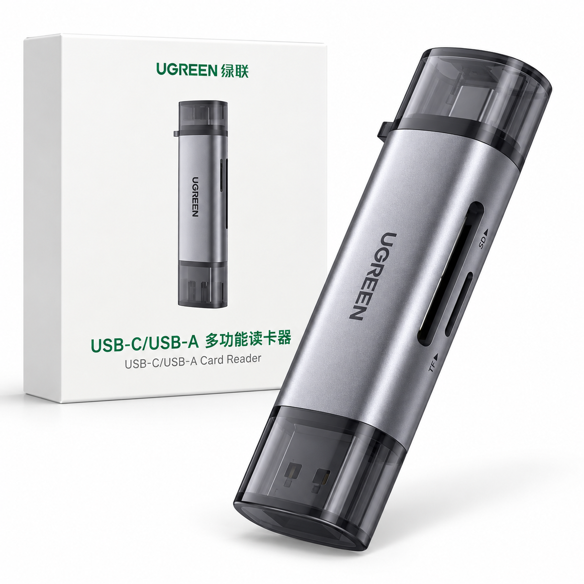 Lector de Tarjetas UGREEN USB-C y USB-A – Adaptador de Memorias para Computador y Celular