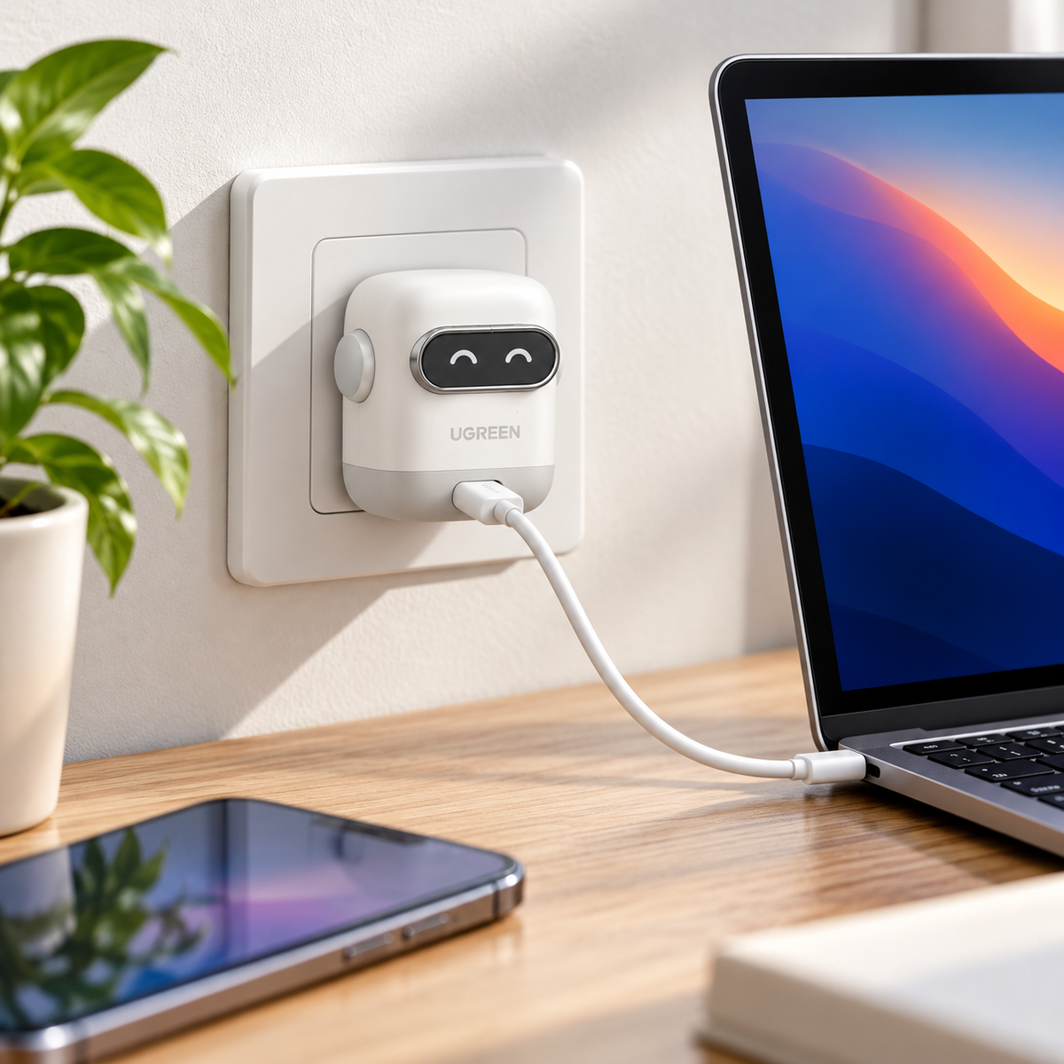 Cargador UGREEN GaN 30W USB-C – Adaptador de Carga Rápida Compacto
