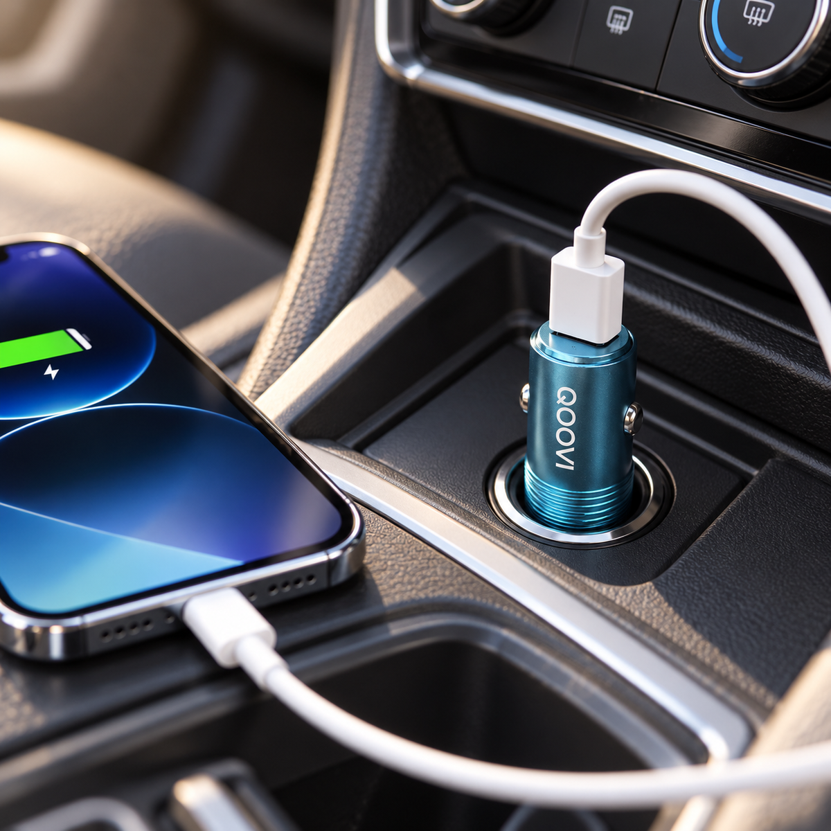 Cargador para Carro QOOVI – Adaptador USB