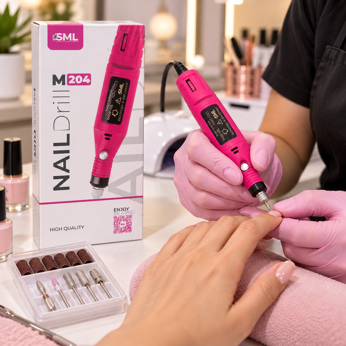 Pulidor Eléctrico de Uñas Profesional SML M204 – Torno para Manicura y Pedicura