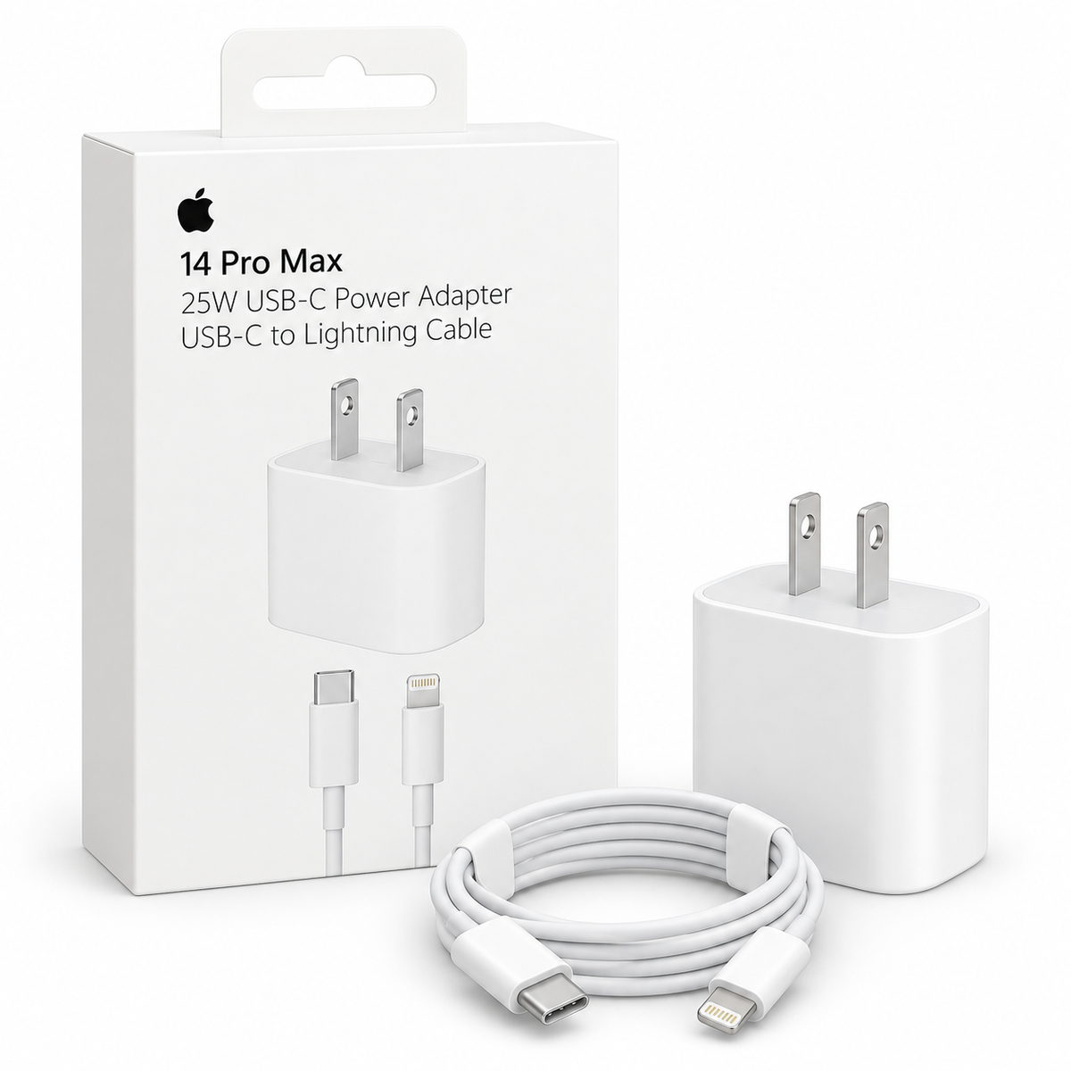 Cargador USB-C 25W para iPhone 14 Pro Max con Cable USB-C a Lightning