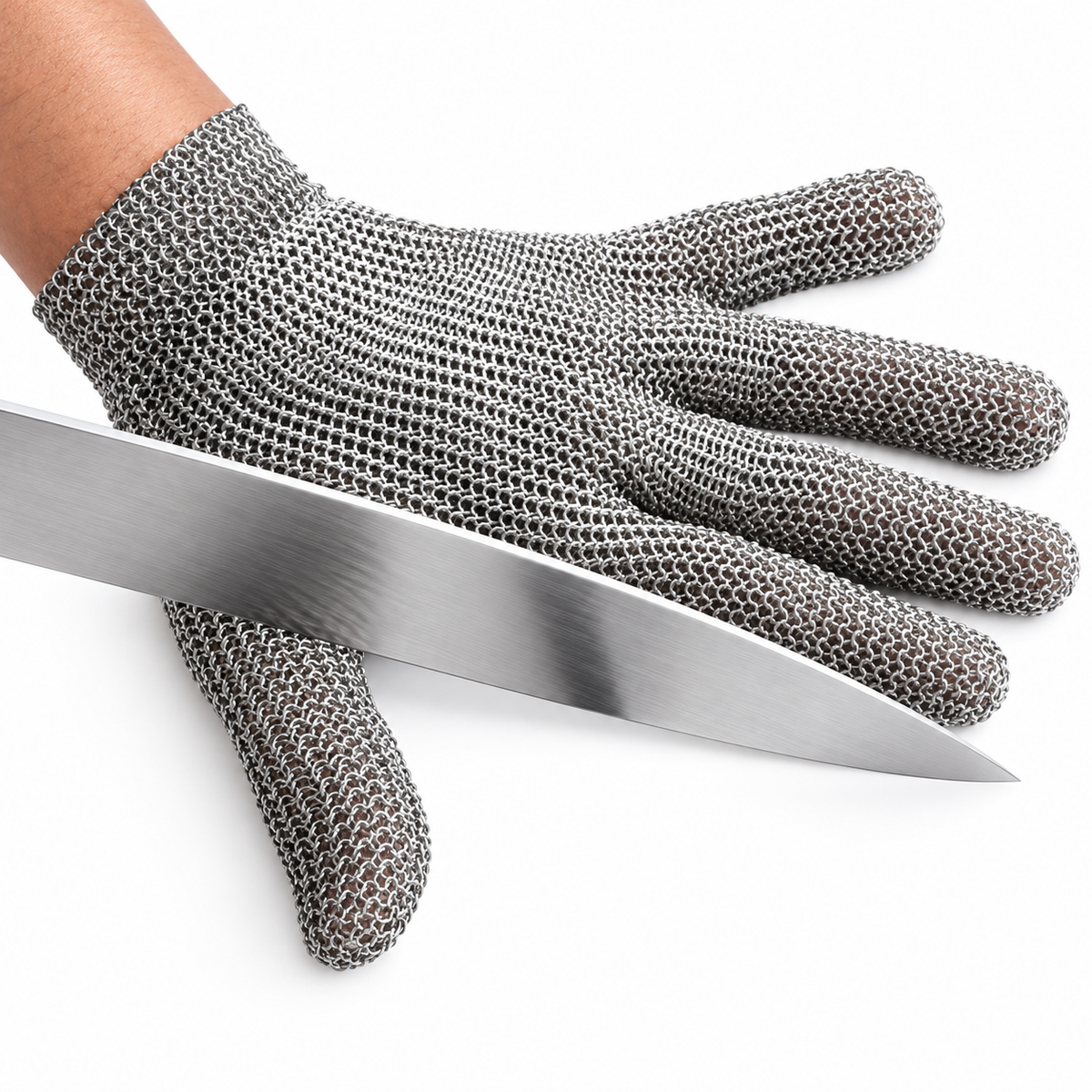 Guante de Seguridad Anticorte de Acero Inoxidable – Malla Metálica Protectora